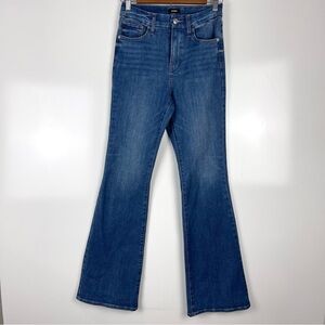 EXPRESS High Rise Flare Jeans Ultra Hyper Stretch Blue Women's Size Small 0 2 4